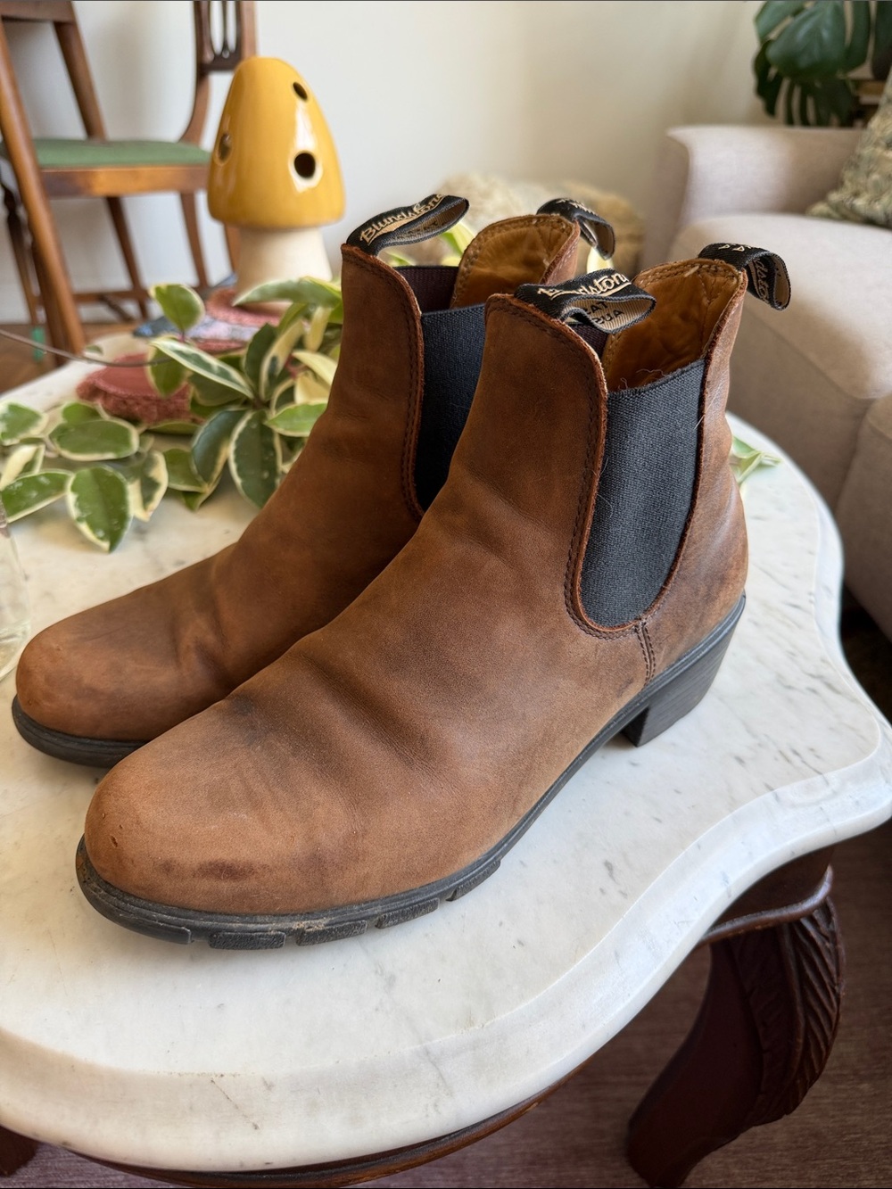 Blundstone chelsea Ankle Boots in Brown Leather